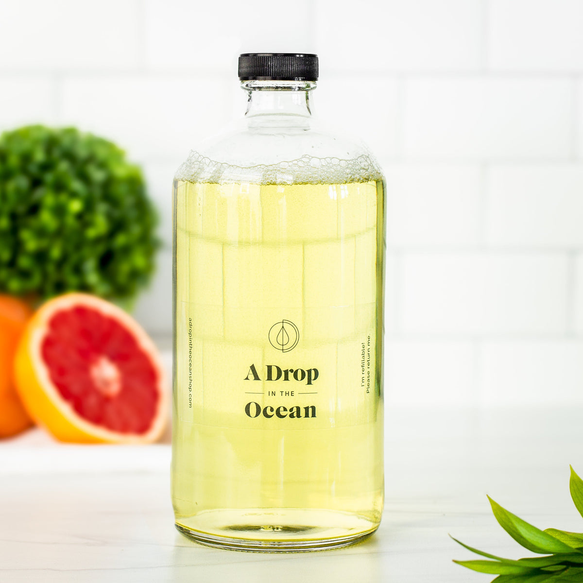 Refillable Liquid Hand Soap - Grapefruit Bergamot scent - Refill Bottle - 32oz