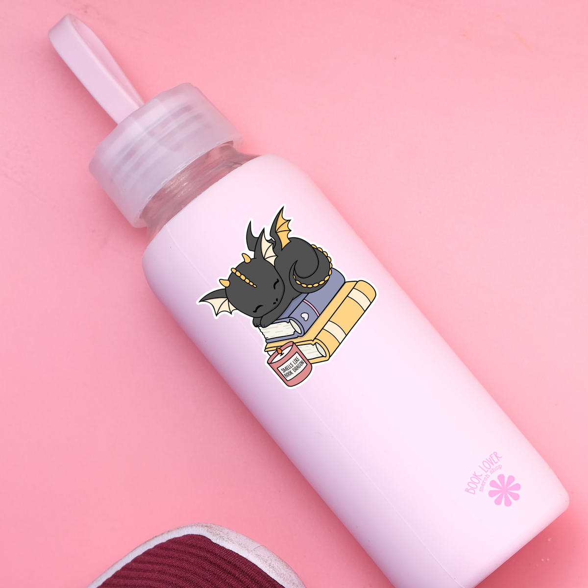 Smells Like Book Dragon Sticker | Dragon Reader Gift