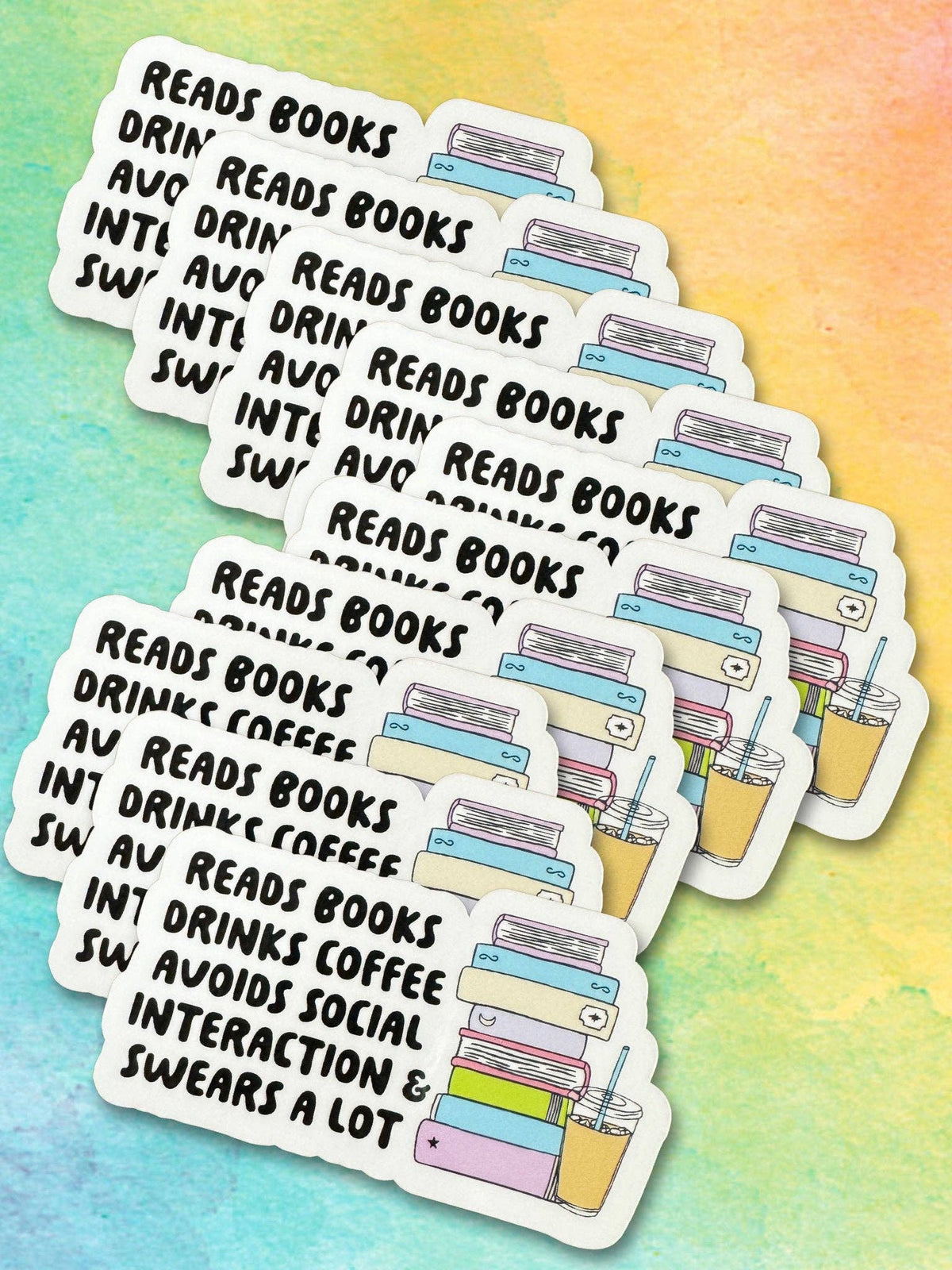 Sticker with text &