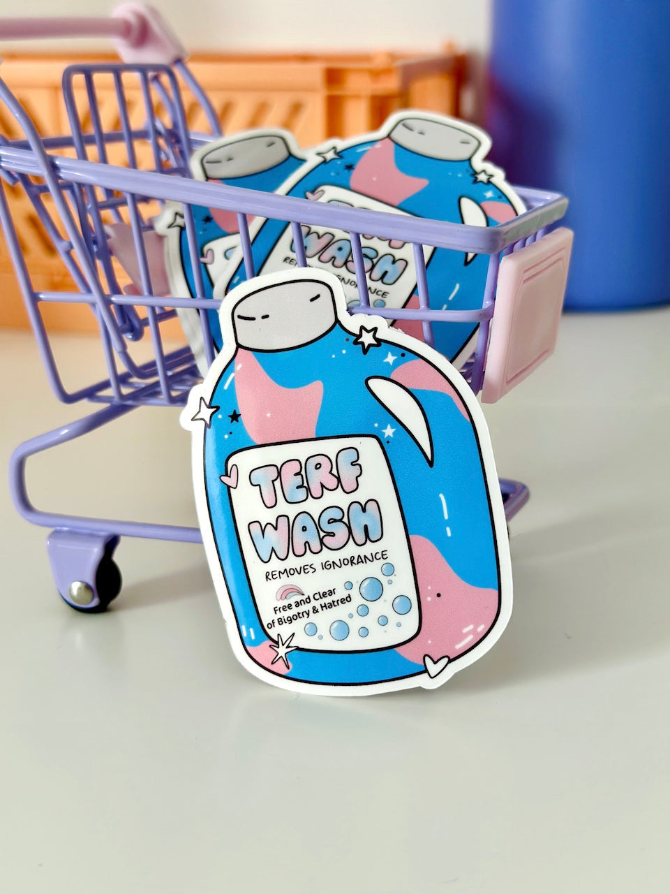 Anti-Terf Pride Sticker, Trans Rights Sticker
