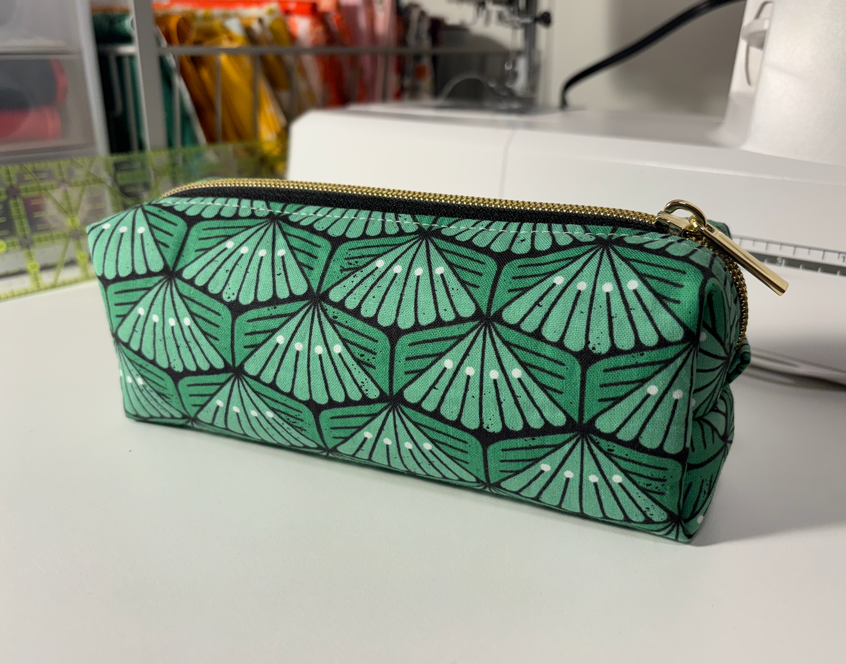 Small Boxy Pencil Case or Travel Pouch