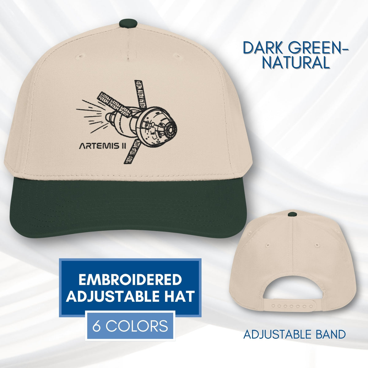 artemis-ii-2-embroidered-adjustable-baseball-hat-hand-drawn-art-space-nasa-inspired