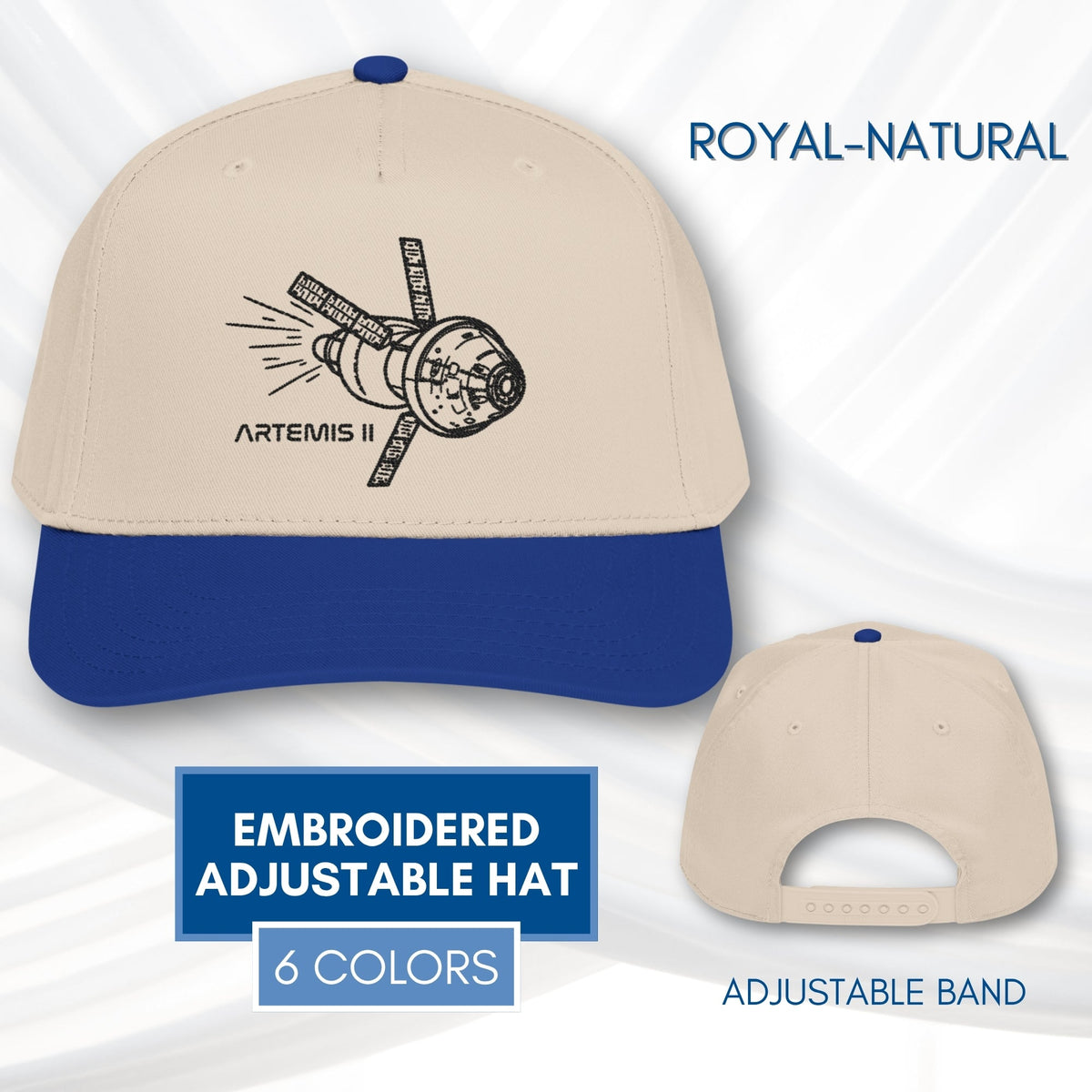 artemis-ii-2-embroidered-adjustable-baseball-hat-hand-drawn-art-space-nasa-inspired
