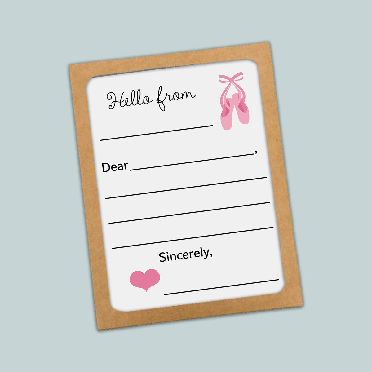 The image is a greeting card with a blank space for a message and a heart symbol.