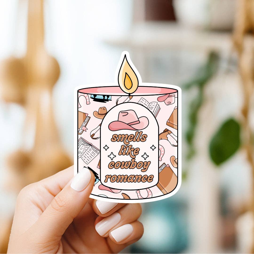 Sticker of a candle labeled &