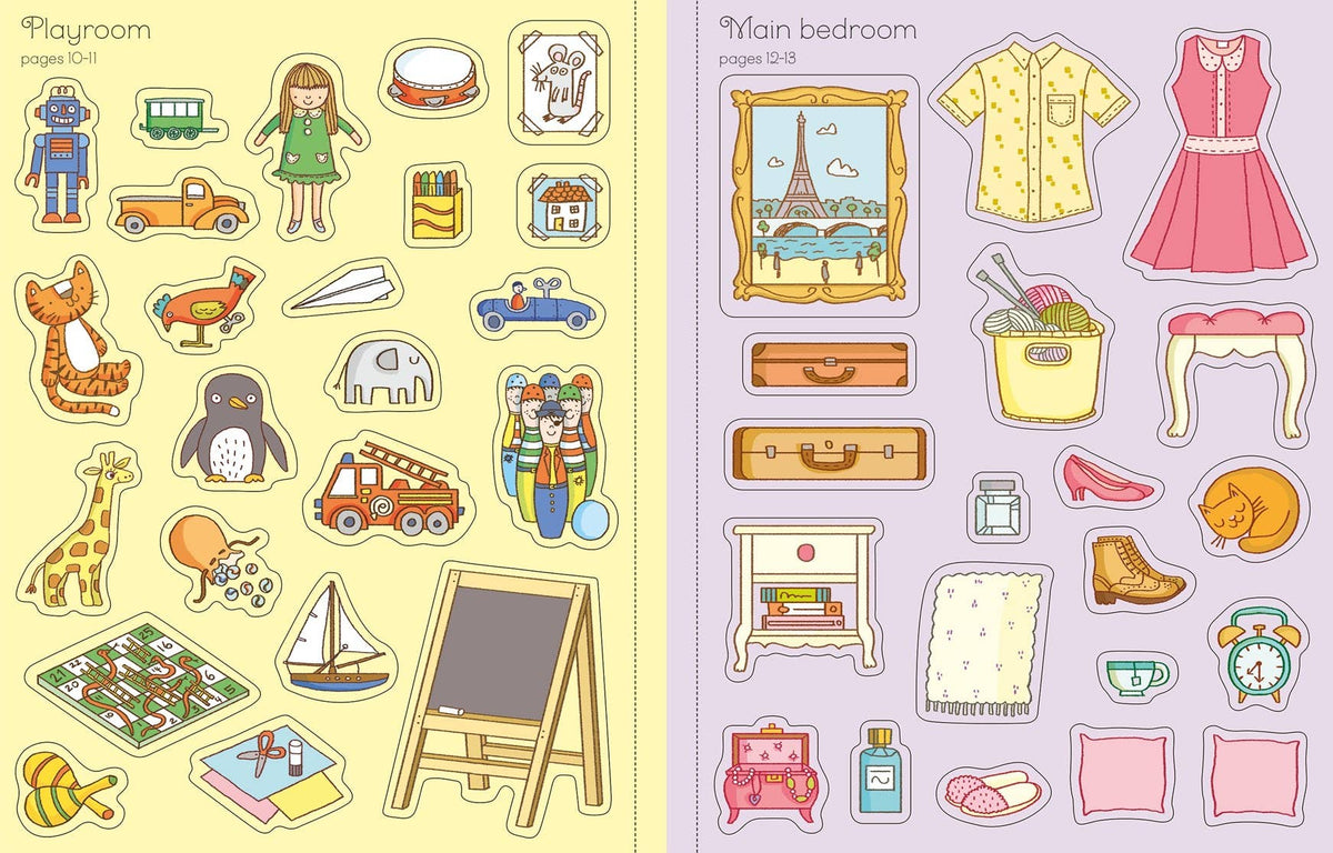 First Sticker Book Dollhouse : Usborne