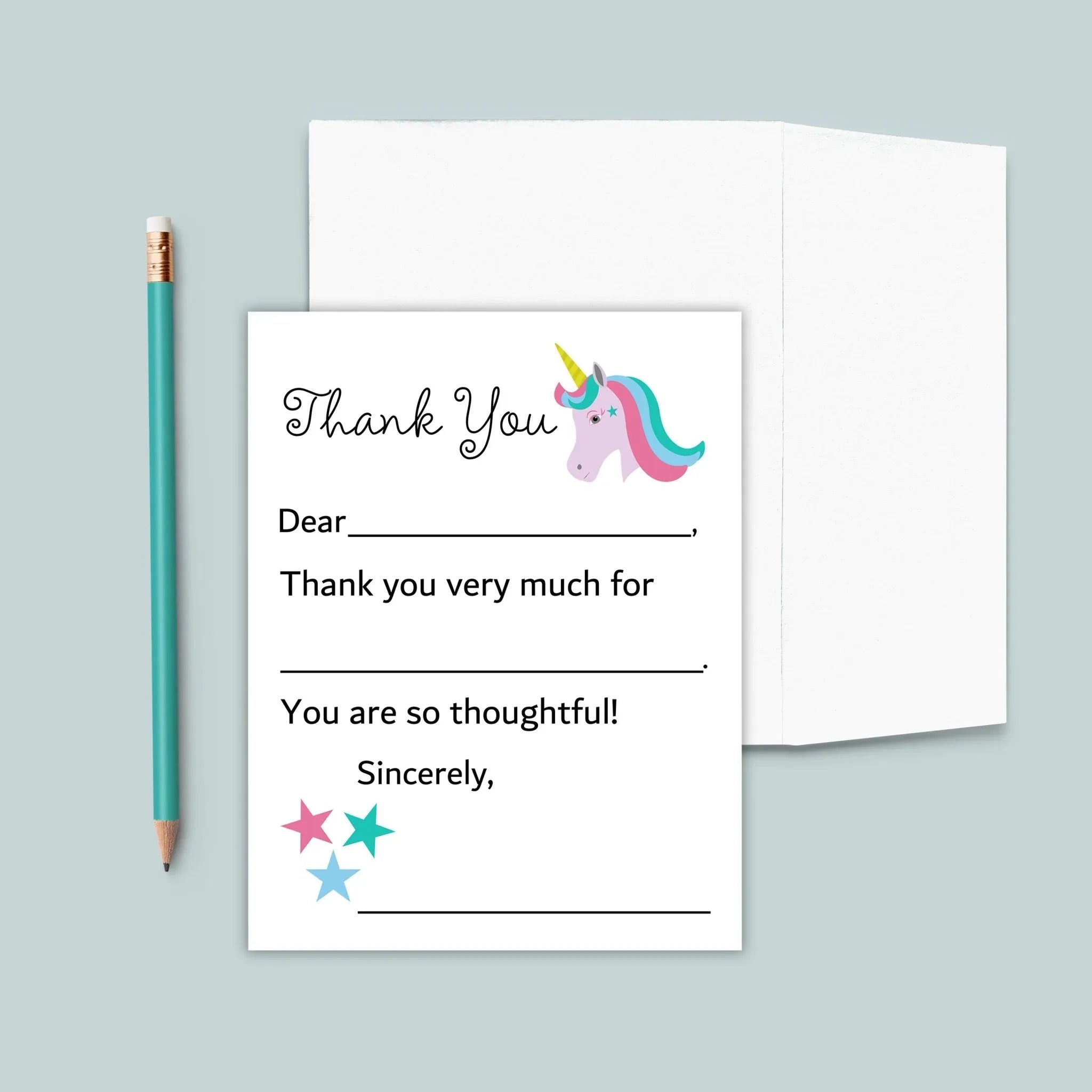 Unicorn - Fill-in Thank You Notes - The Note House