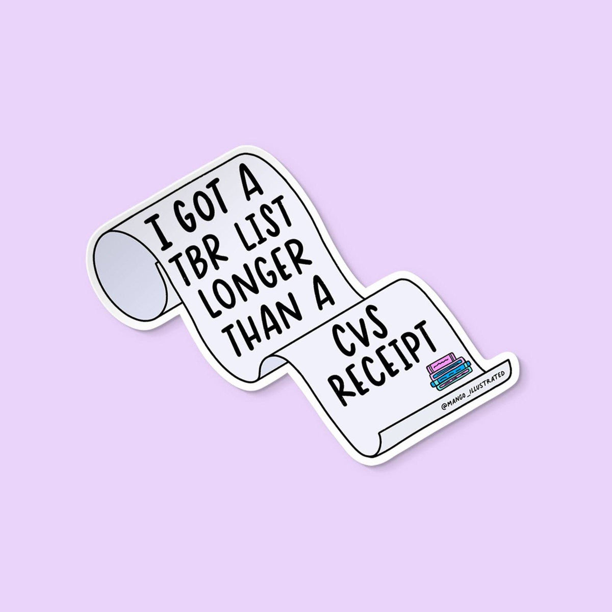 Sticker with text &