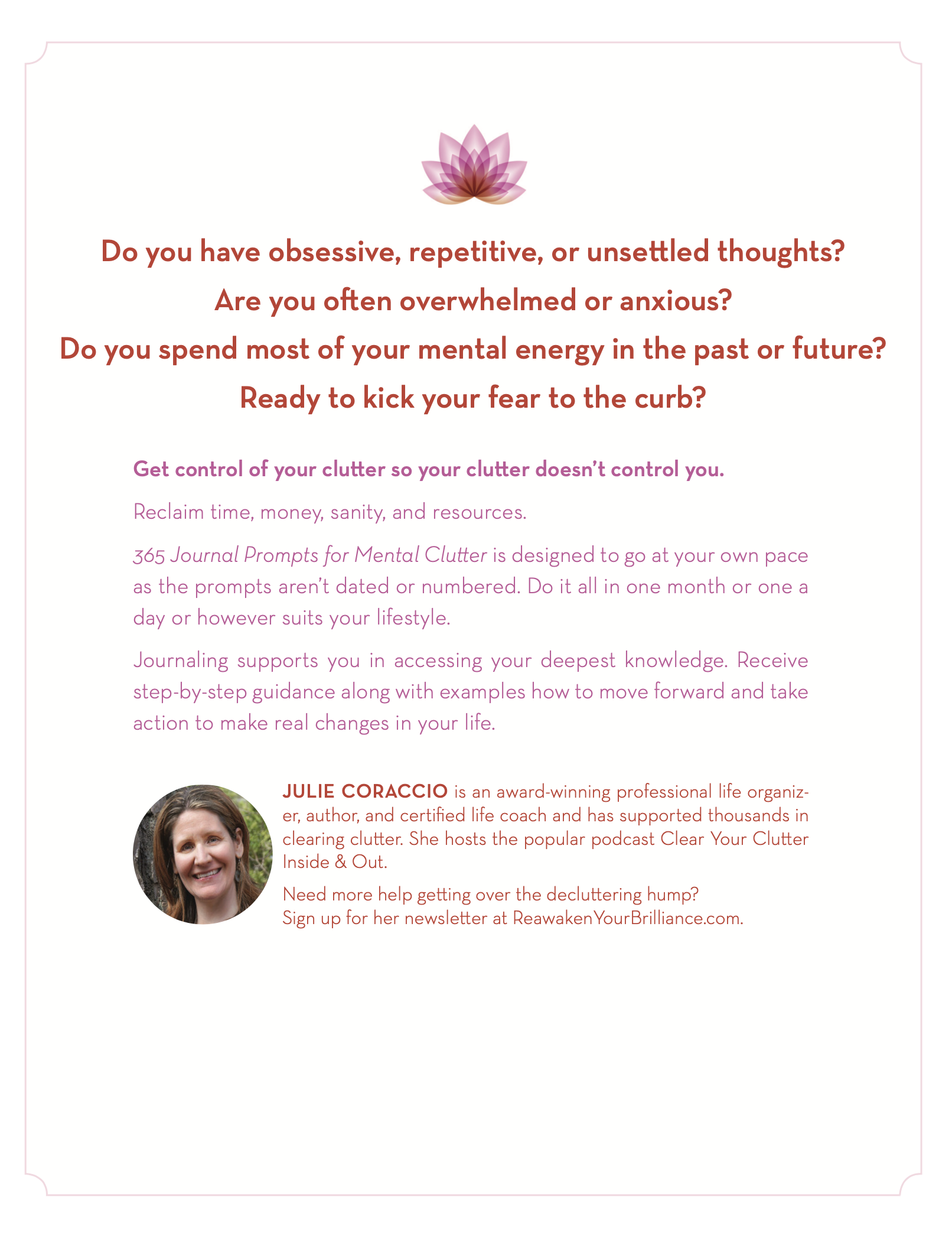 Clear Mental Clutter: 365 Journal Prompts to Calm Your Mind