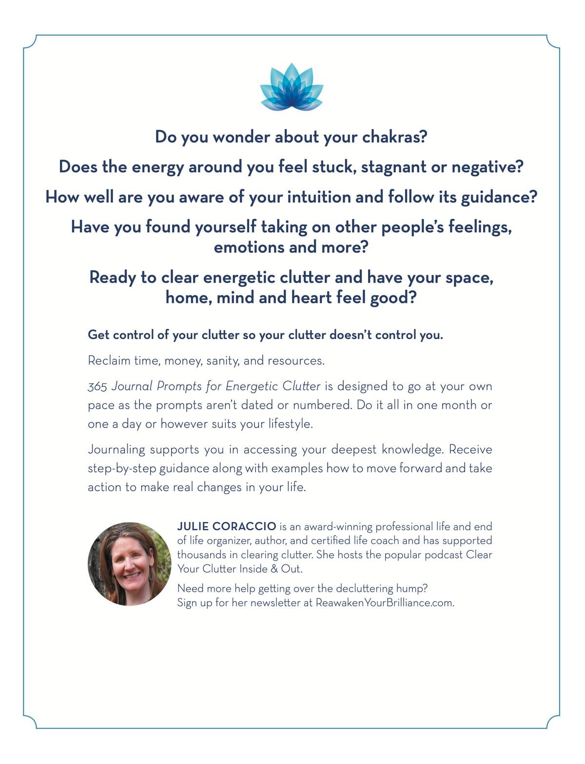 Clearing Energetic Clutter Book — 365 Journal Prompts