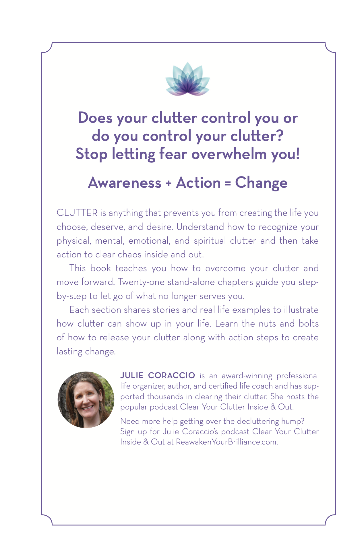 Clear Your Clutter Inside & Out Book to Declutter Your Home & Life
