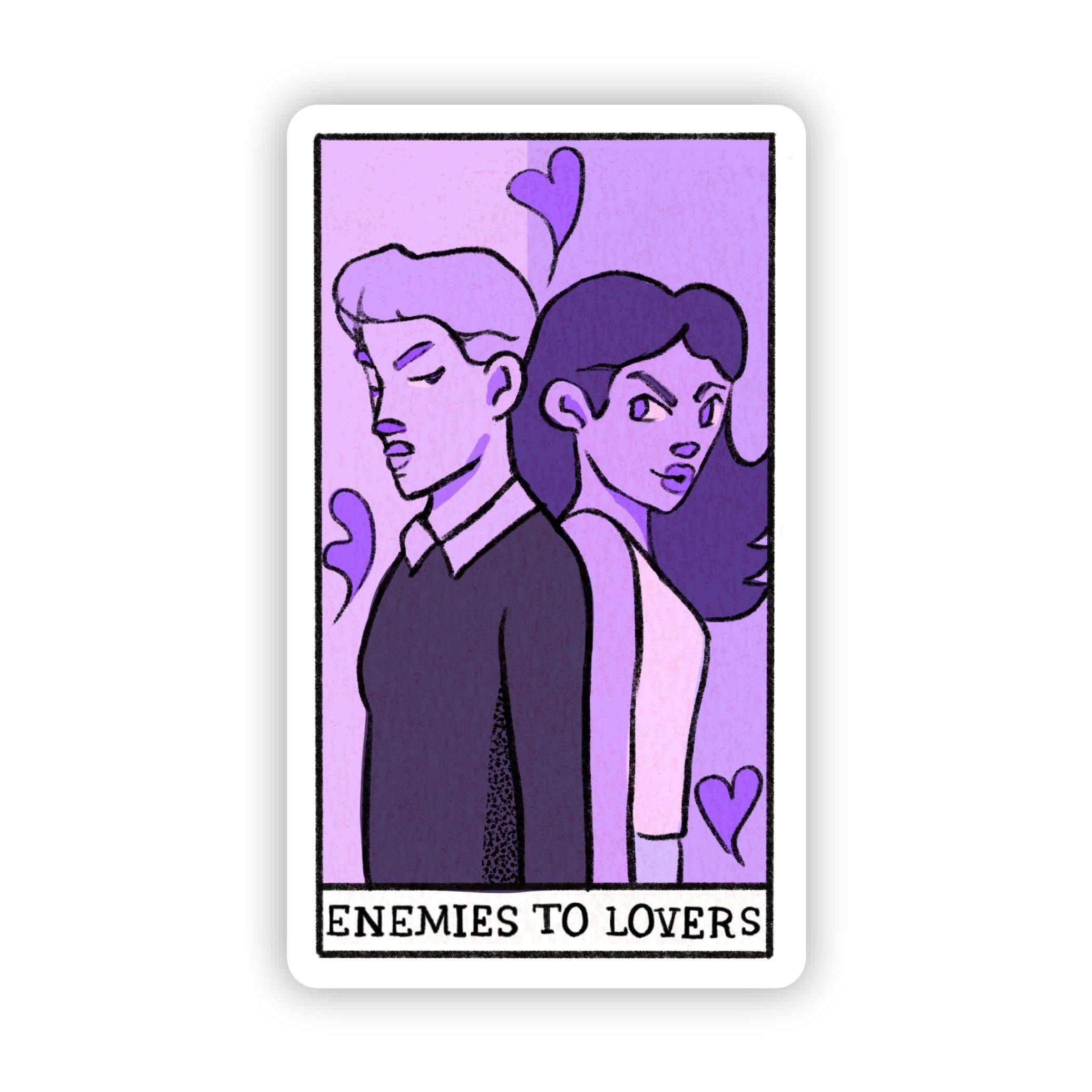 Illustration of two people with the text &