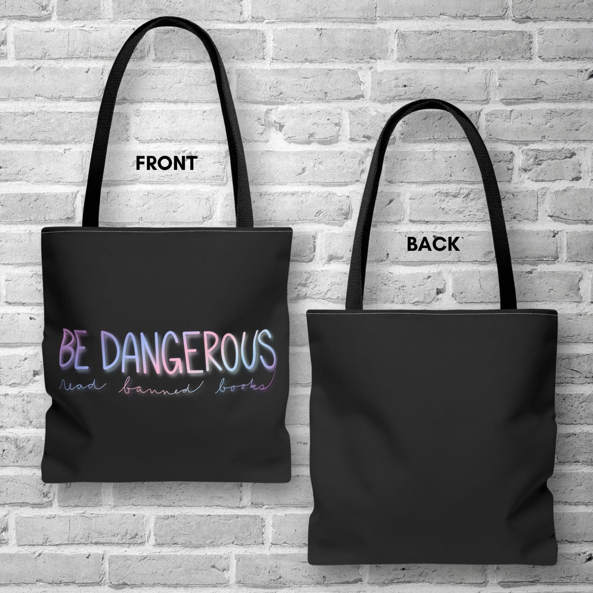 be-dangerous-read-banned-books-colorful-tote-bag-literary-accessory-bookish-gift