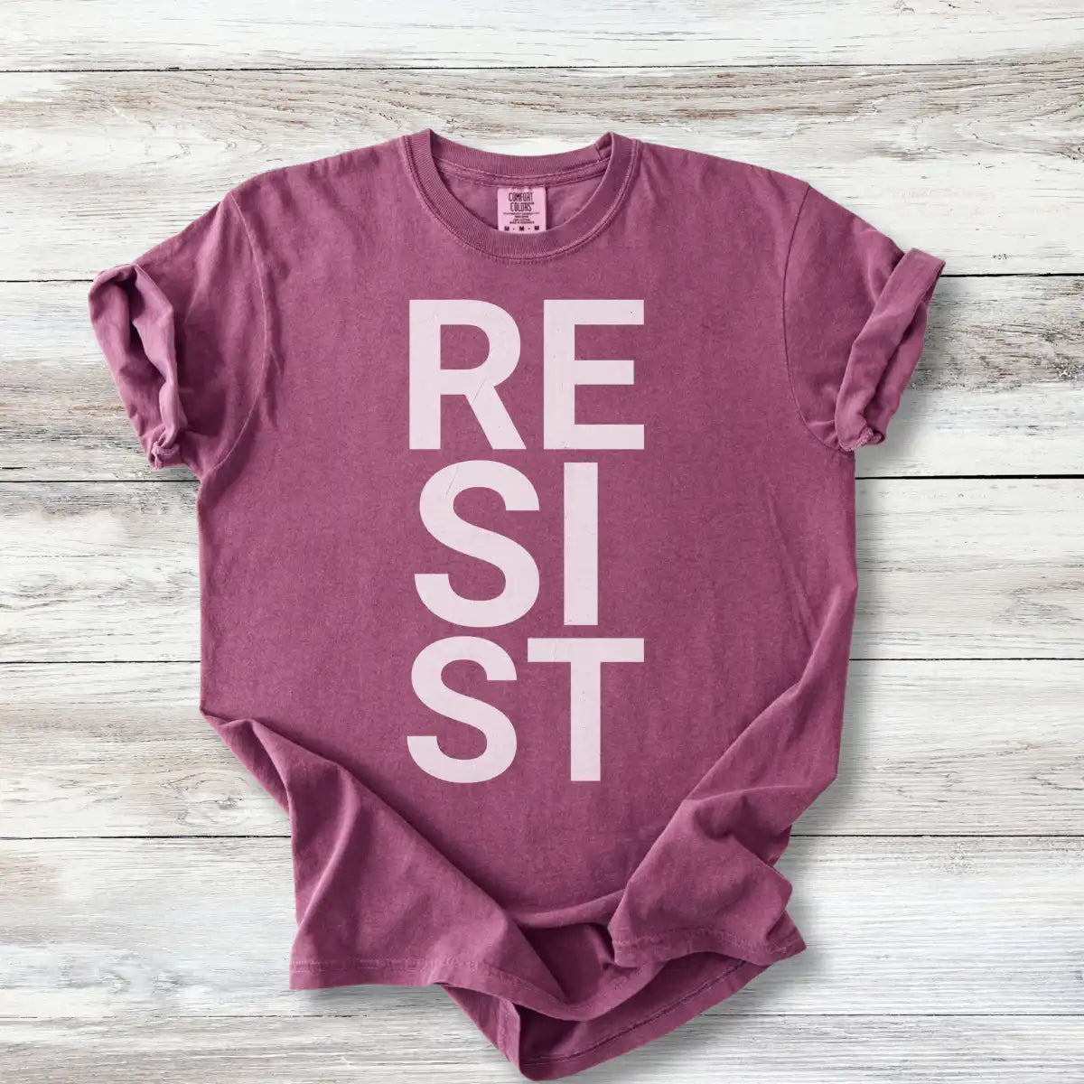 RESIST T-Shirt - Bold Activism Tee for Progressives, Rainbow and Solid Colors