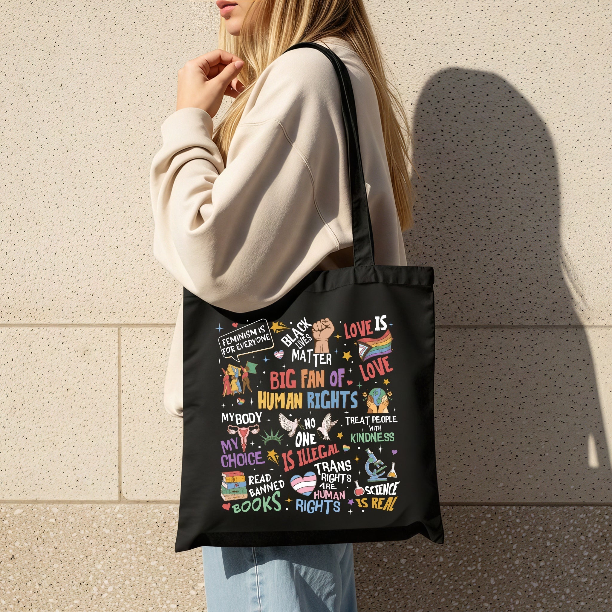 Big Fan of Human Rights - Canvas Tote Bag