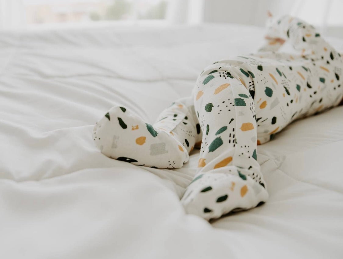 Organic Cotton Bloom Zipper Footie Pajamas