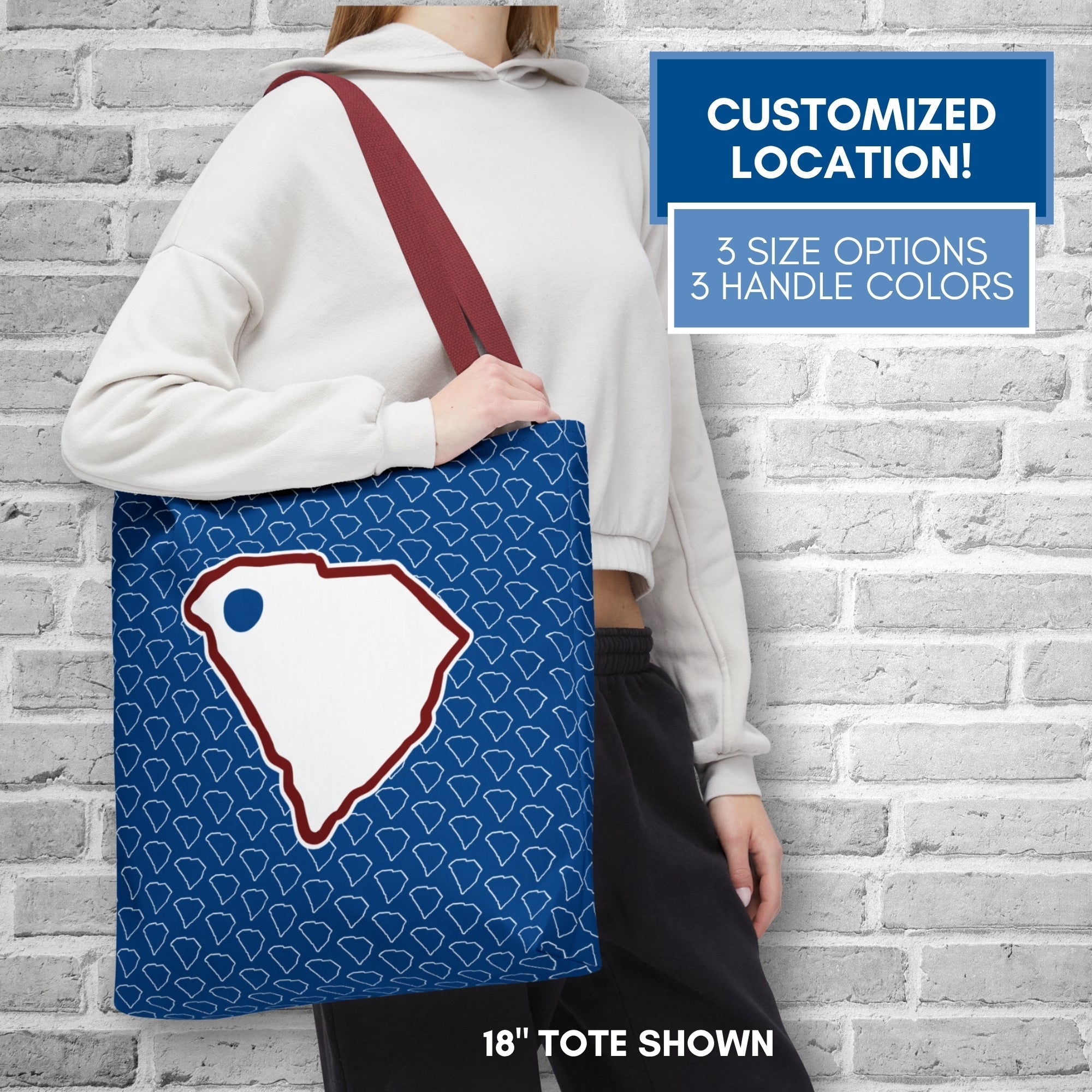 blue-dot-red-state-personalized-tote-bag-custom-location-democratic-reusable-bag-activist-gift-liberal-tote-progressive-carry-all