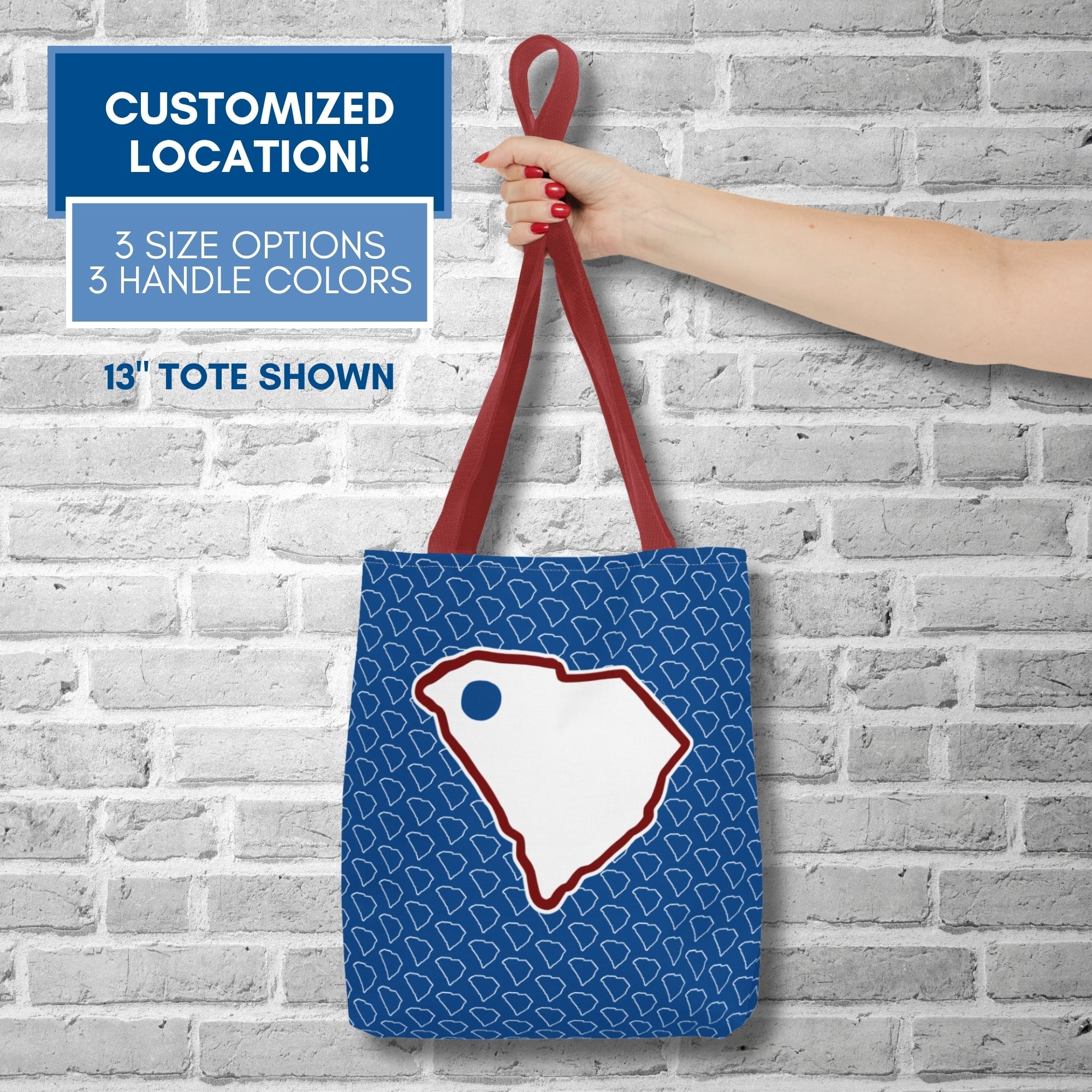 blue-dot-red-state-personalized-tote-bag-custom-location-democratic-reusable-bag-activist-gift-liberal-tote-progressive-carry-all