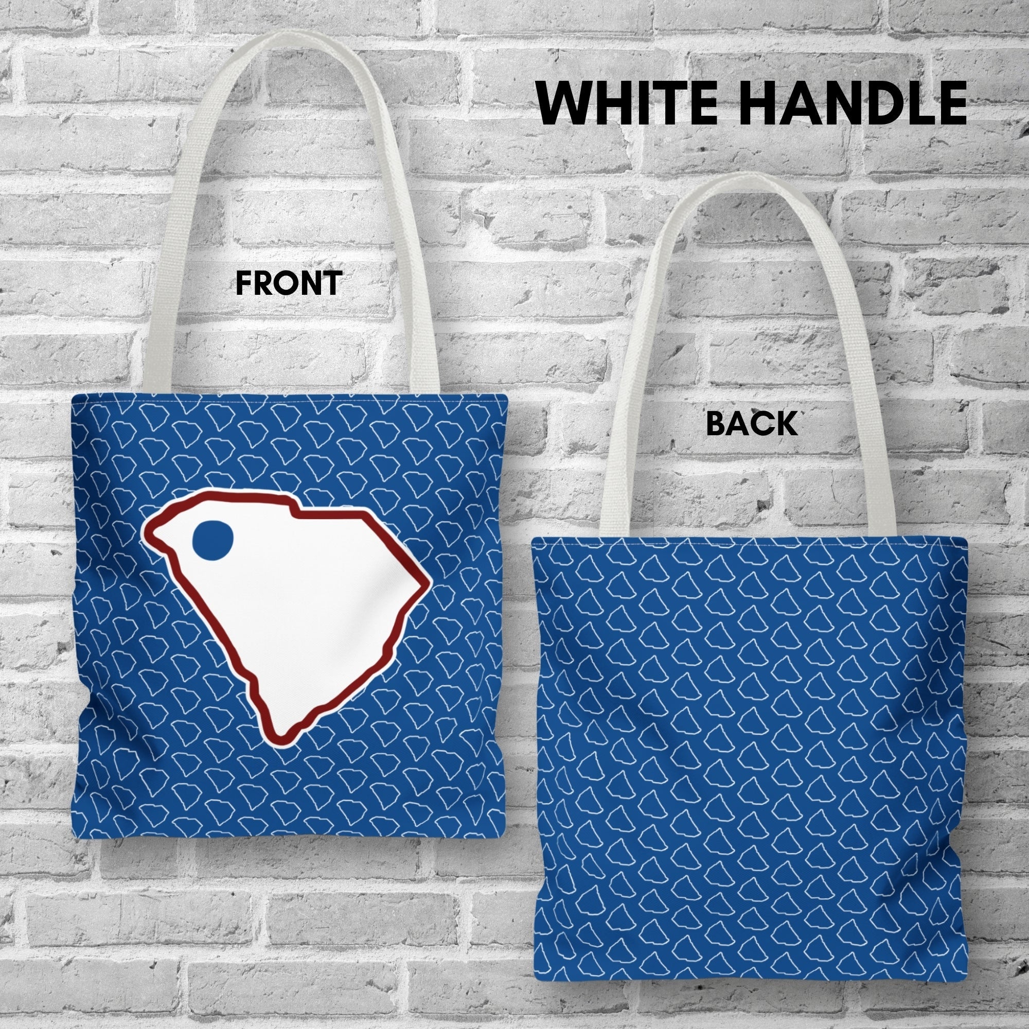 blue-dot-red-state-personalized-tote-bag-custom-location-democratic-reusable-bag-activist-gift-liberal-tote-progressive-carry-all-white-handle