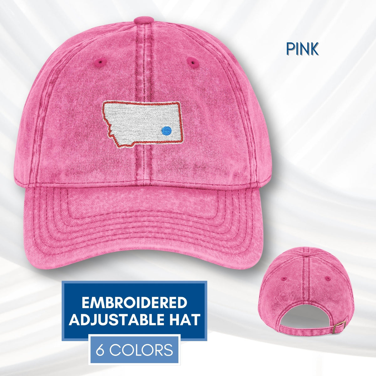 blue-dot-red-state-vintage-embroidered-dad-hats-progressive-baseball-cap-democratic-apparel-personalized-custom-pink