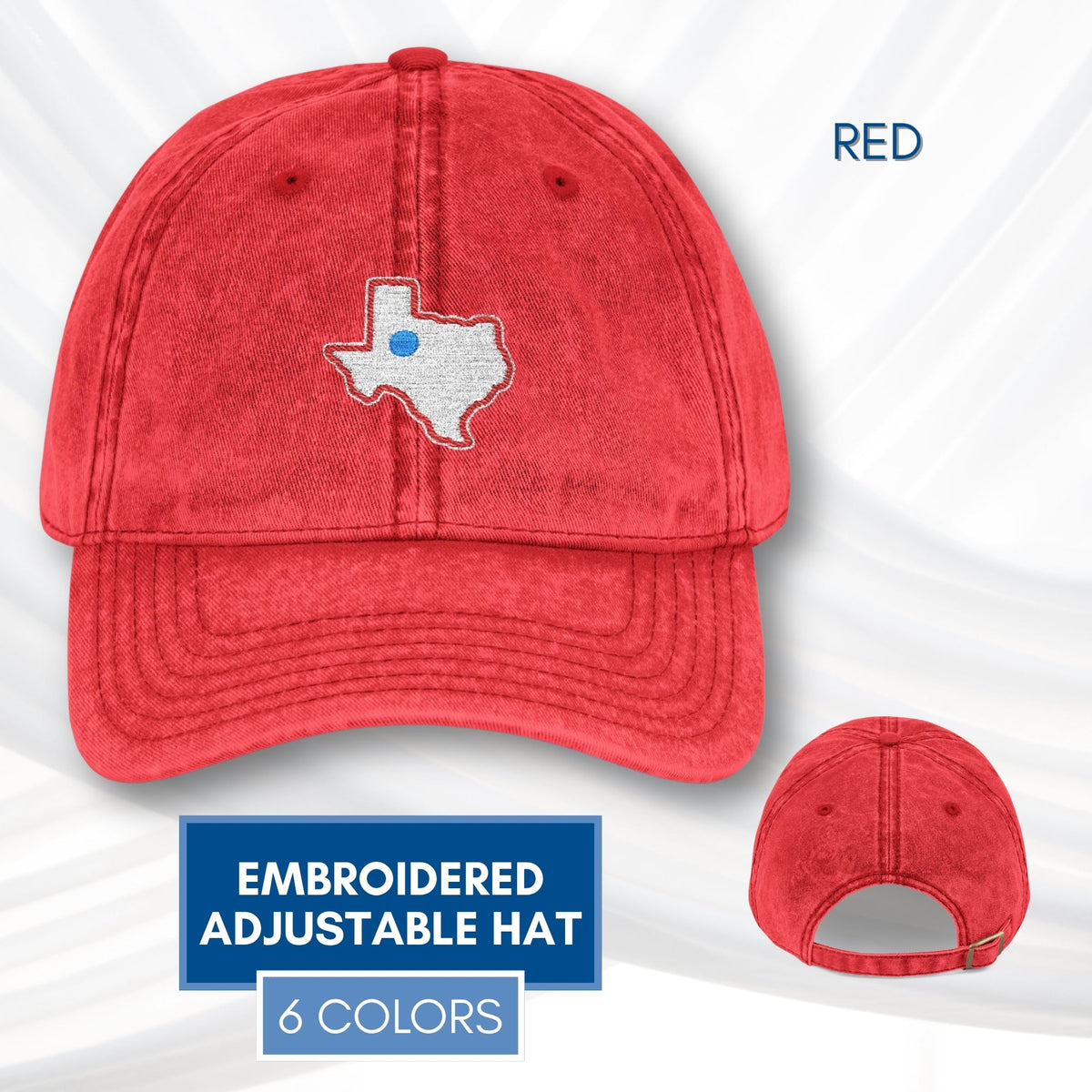 blue-dot-red-state-vintage-embroidered-dad-hats-progressive-baseball-cap-democratic-apparel-personalized-custom-red