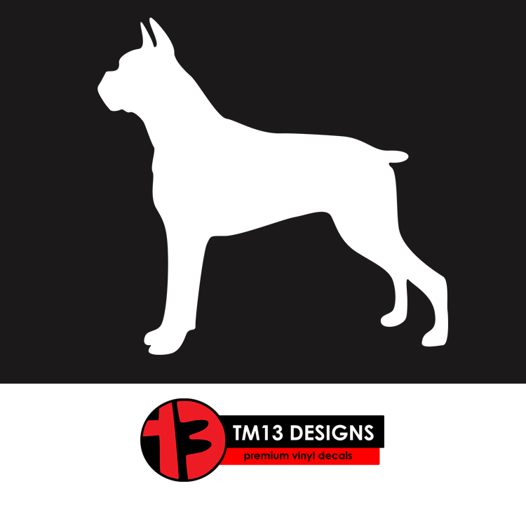 Boxer Silhouette Vinyl Decal