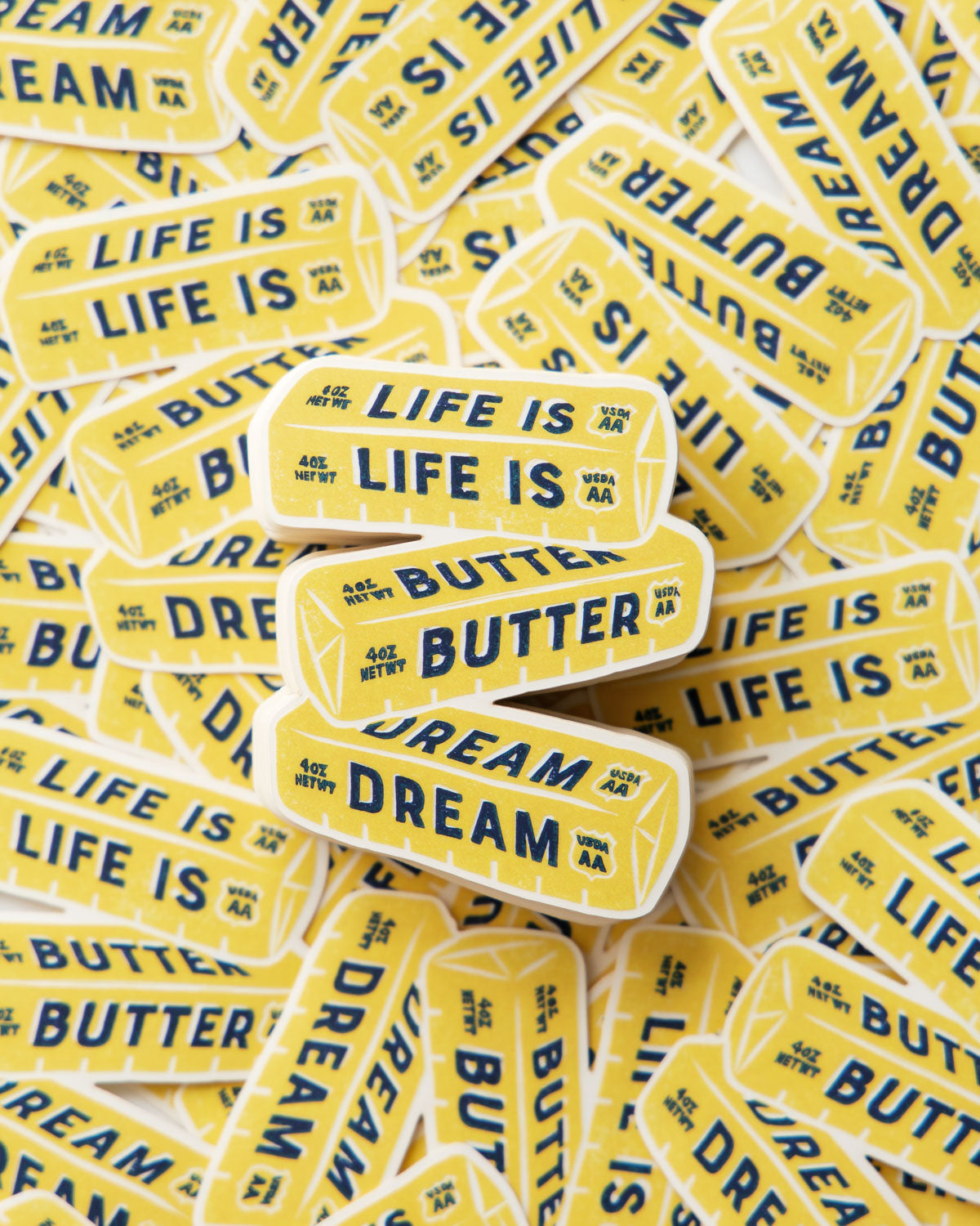 "Life is Butter Dream" Stickers