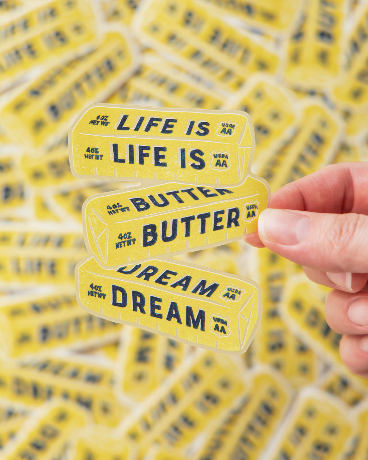 "Life is Butter Dream" Stickers