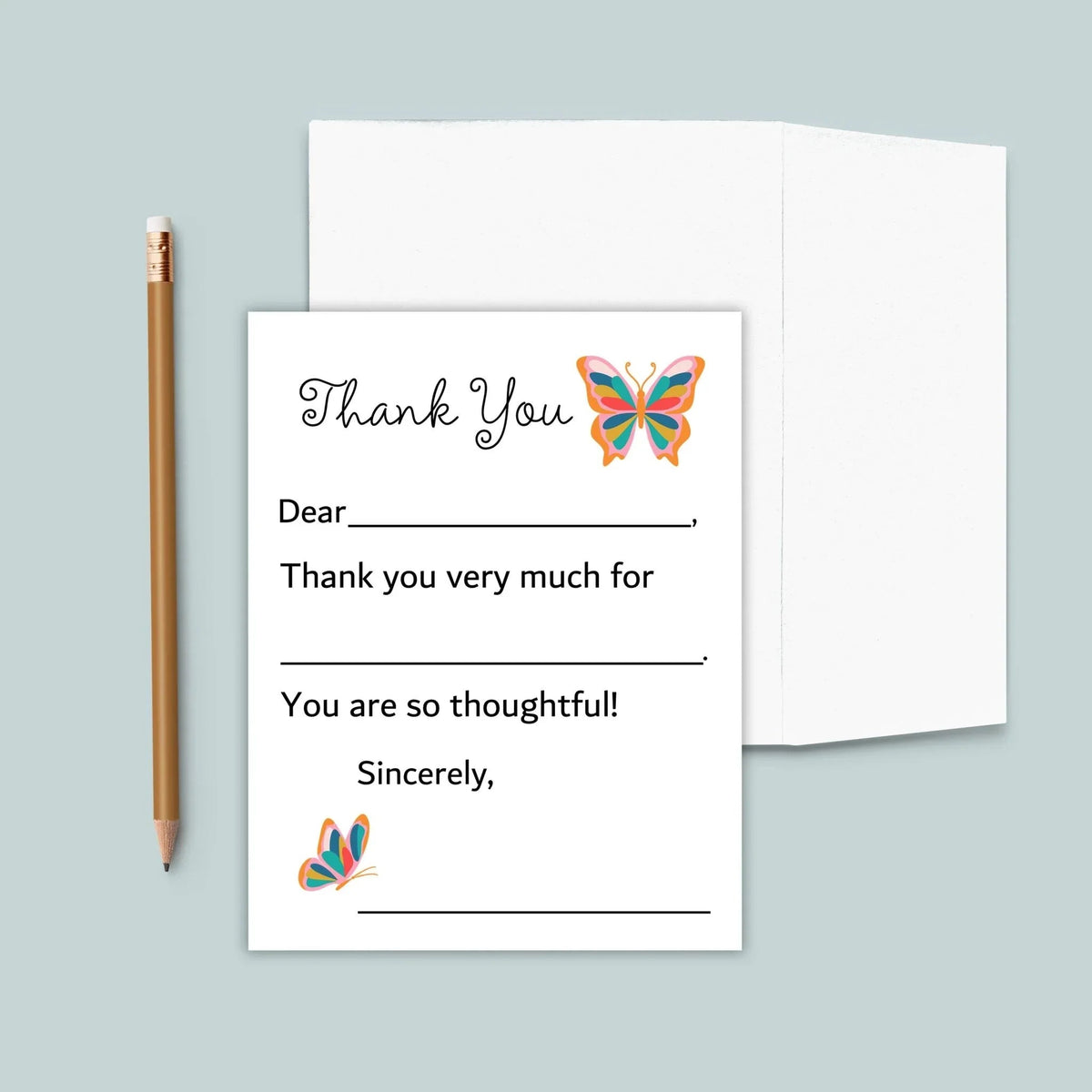 Butterfly - Fill-in Thank You Notes - The Note House