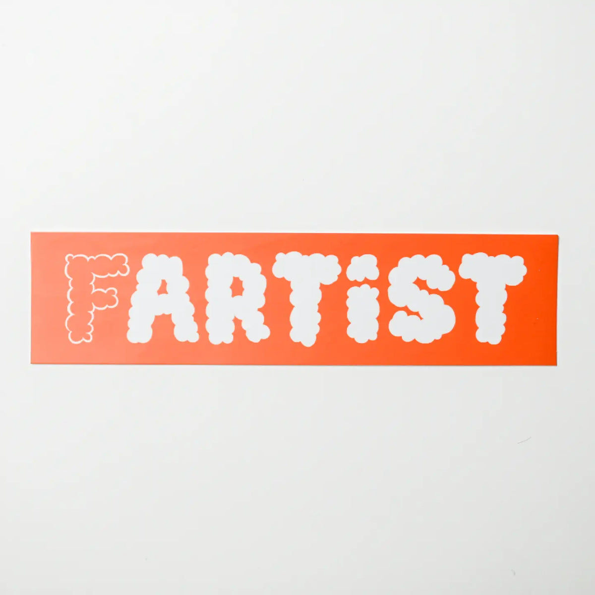 "Fartist" Orange Bumper Sticker