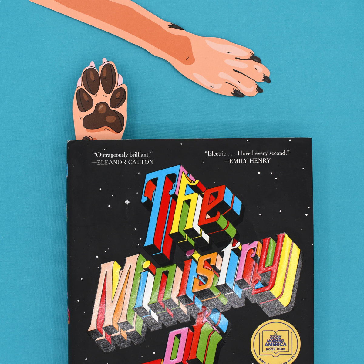 Dog Paw Die Cut Bookmark | Double-Sided Dog Lover Bookmark