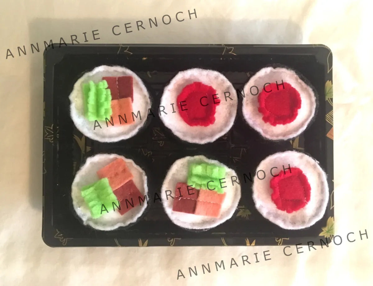 Sushi Cat Toys 6pk (Cali/Spicy Rolls)