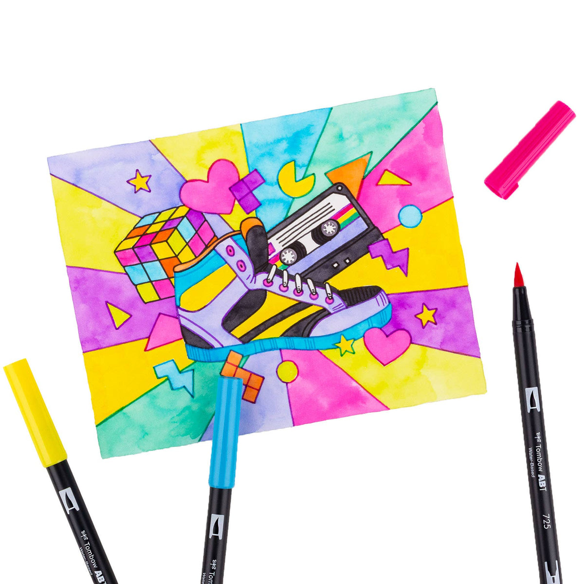 Dual Brush Pen Art Markers 10-Pack, Eighties