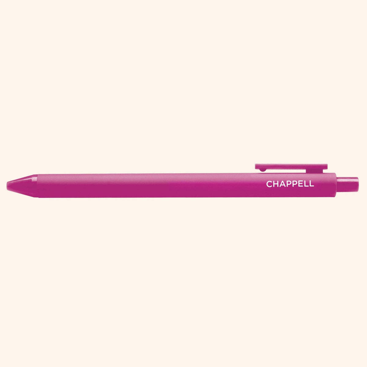 Purple pen with &