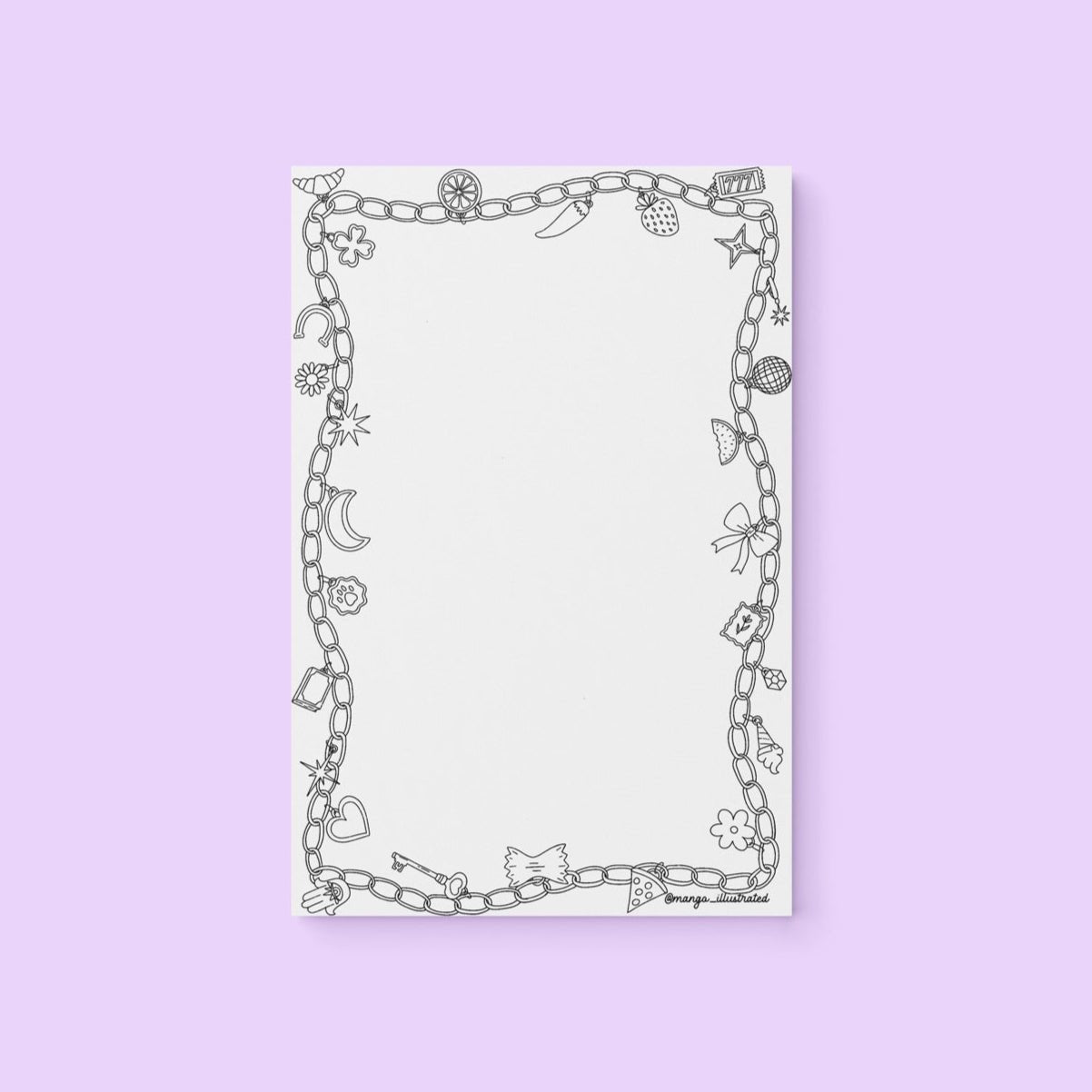 Charm doodles color - in notepad - MangoIllustrated - Notepad