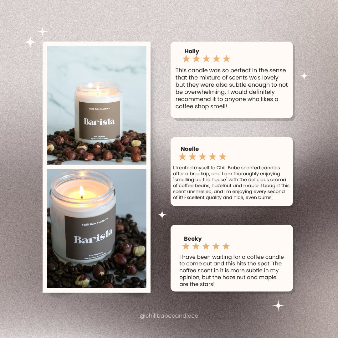 Barista Candle | Coffee + Hazelnut + Maple reviews
