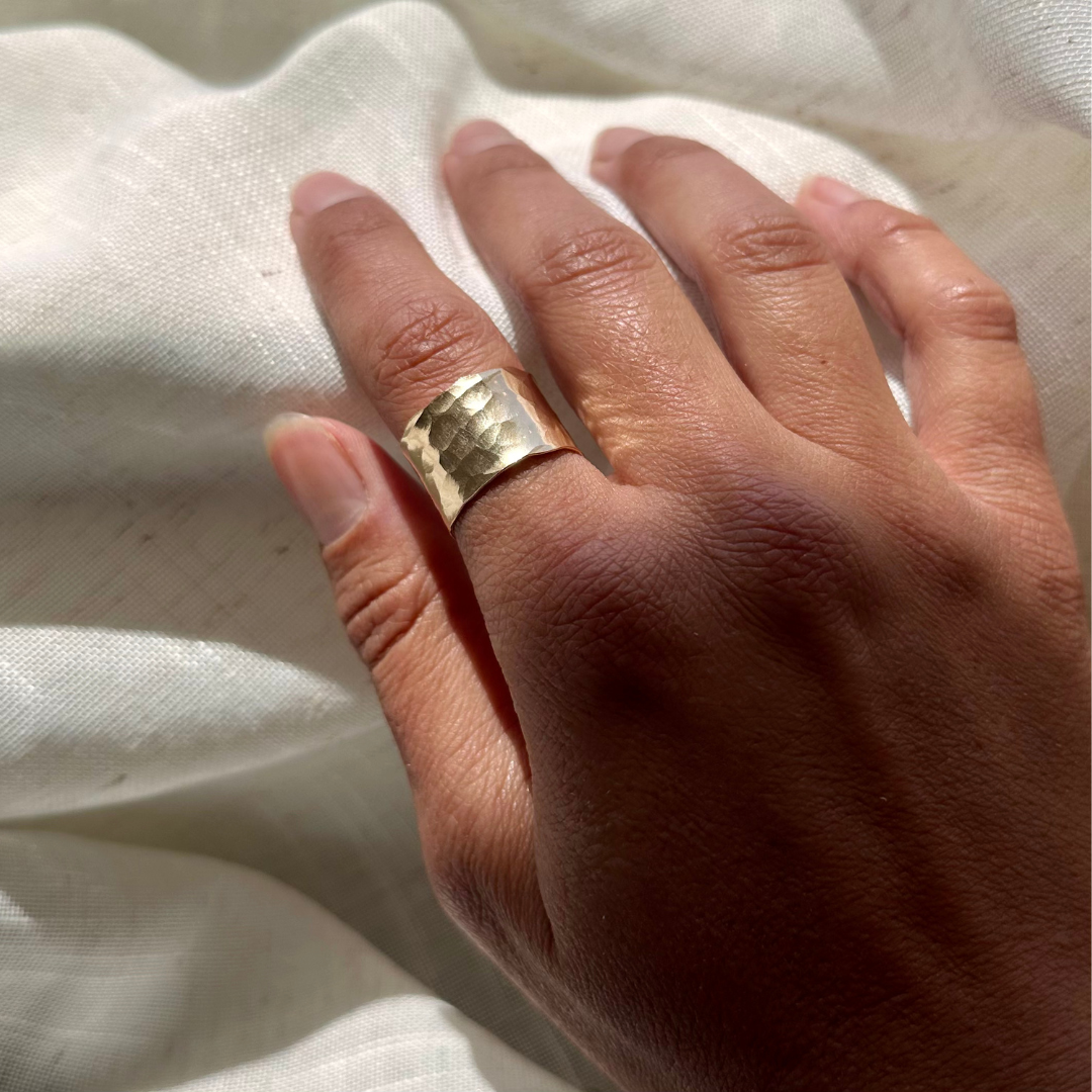 Cigar Band Ring Gold Filled