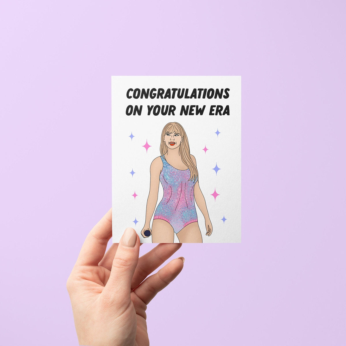 Congratulations on your new era greeting card flat lay — illustrated congratulations and new job card by indie artist MangoIllustrated