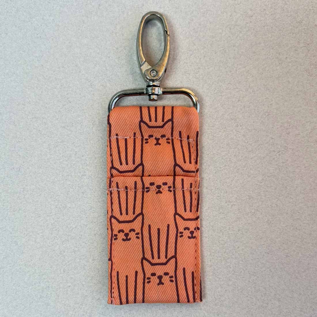 Cotton Canvas Lip Balm Bag - Cat Prints - Malia Designs