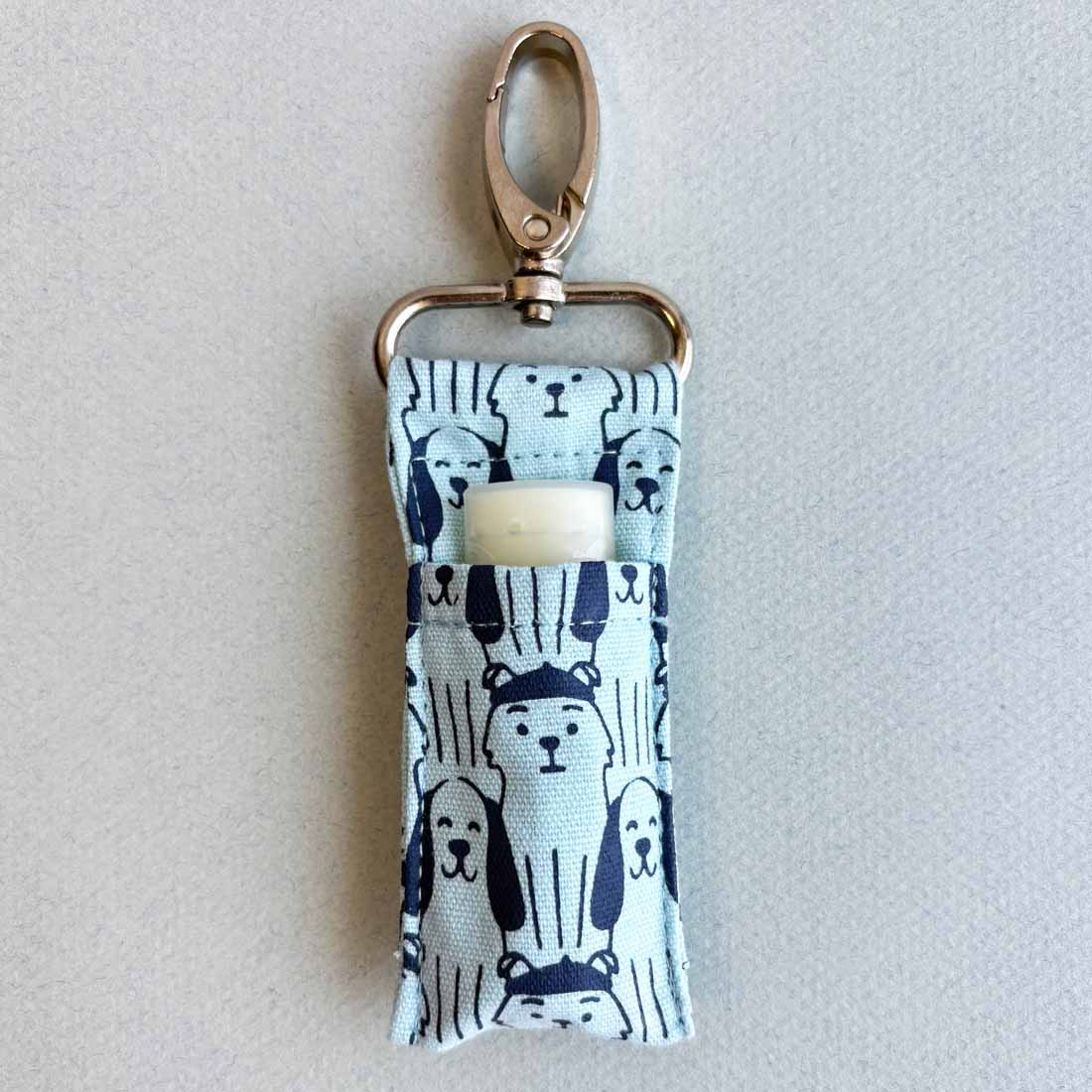 Cotton Canvas Lip Balm Bag - Dog Prints - Malia Designs