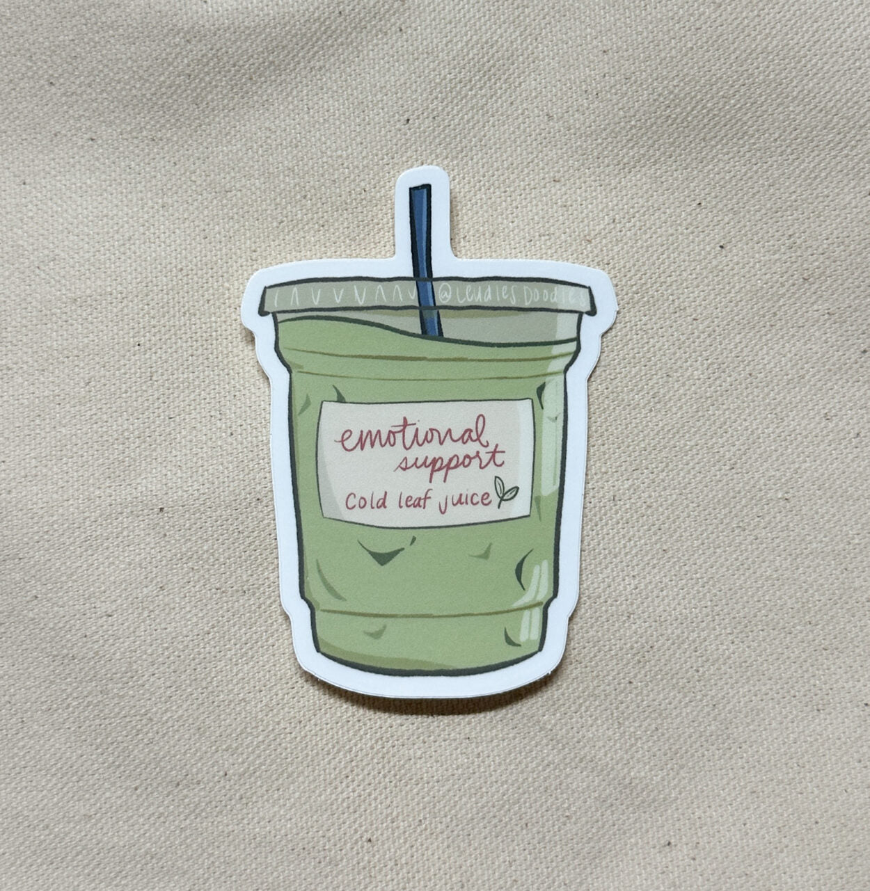 Emotional Support Leaf Juice Sticker (Matte)