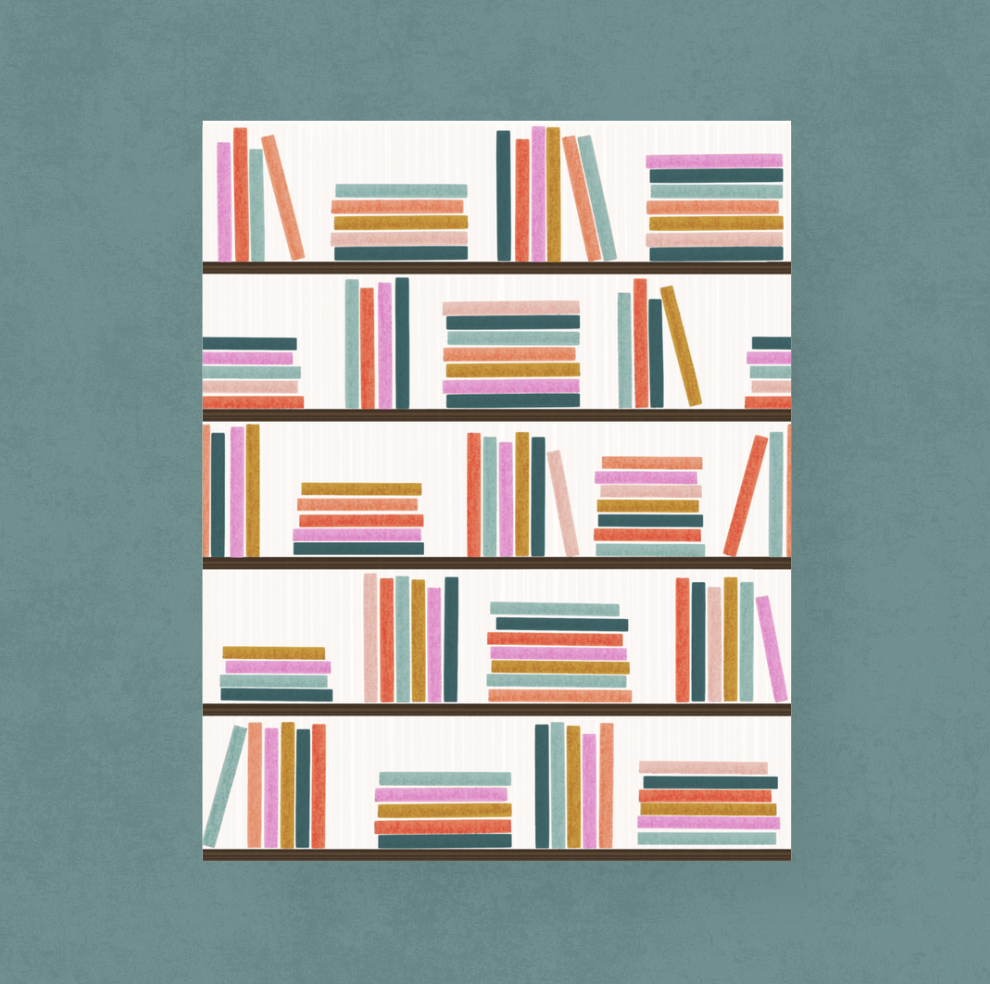 Cozy Bookshelf Print