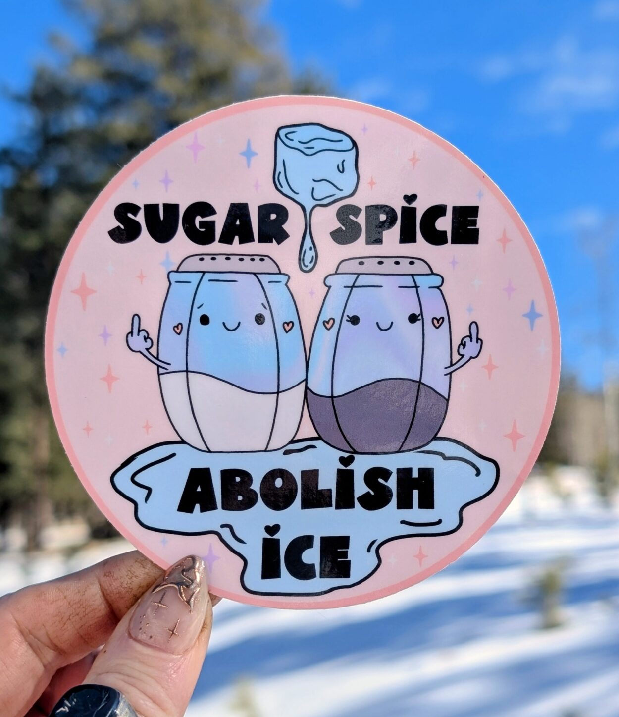 XL Sugar Spice Abolish Ice Vinyl Sticker