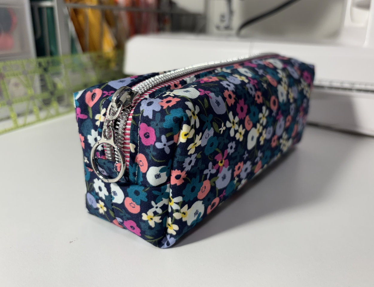 Small Boxy Pencil Case or Travel Pouch