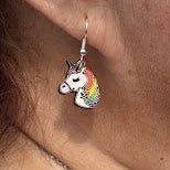 Cute Magical Unicorn Earrings - Fantasy Jewelry for Unicorn Lovers - Dangle - Cate&