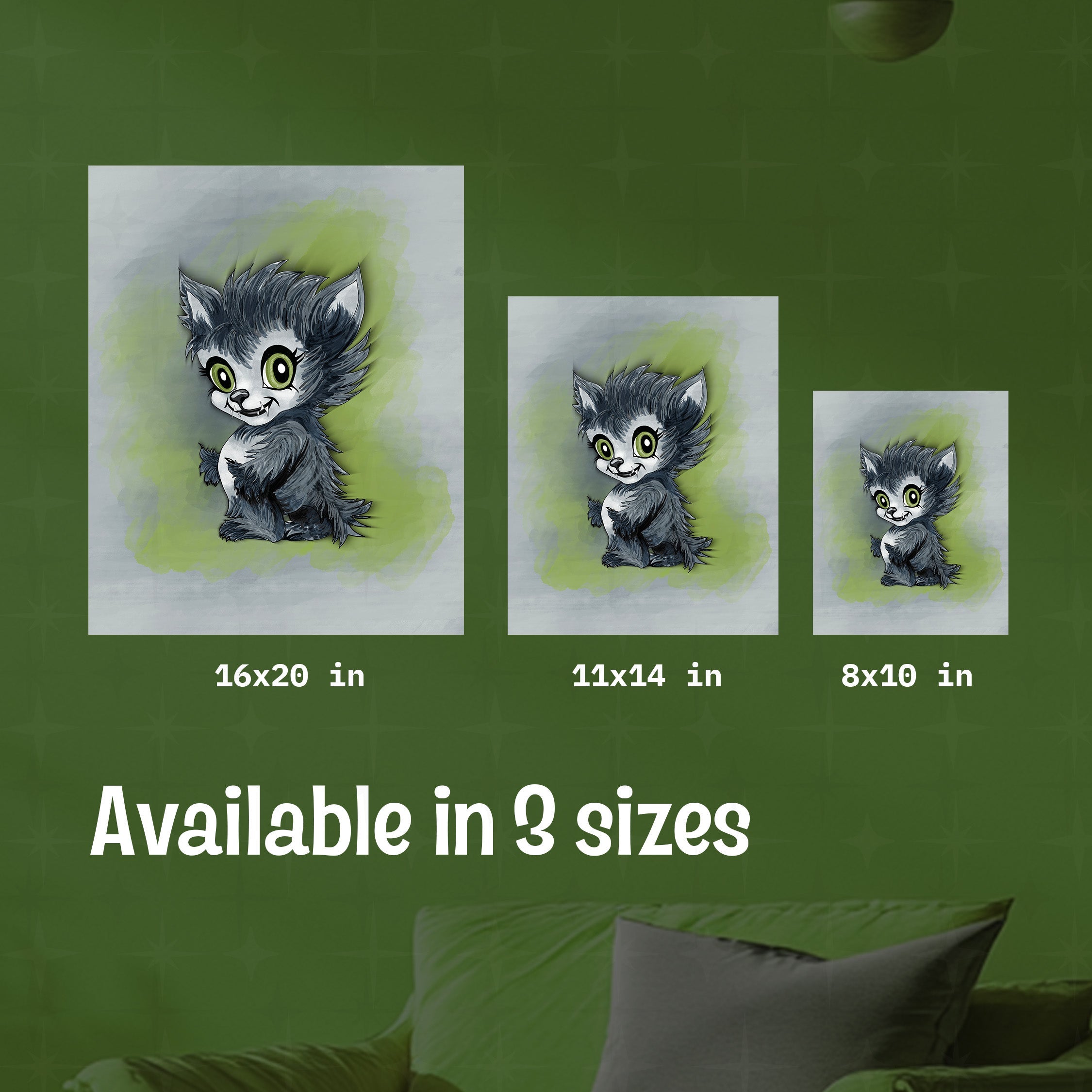 Little Werewolf Art Print