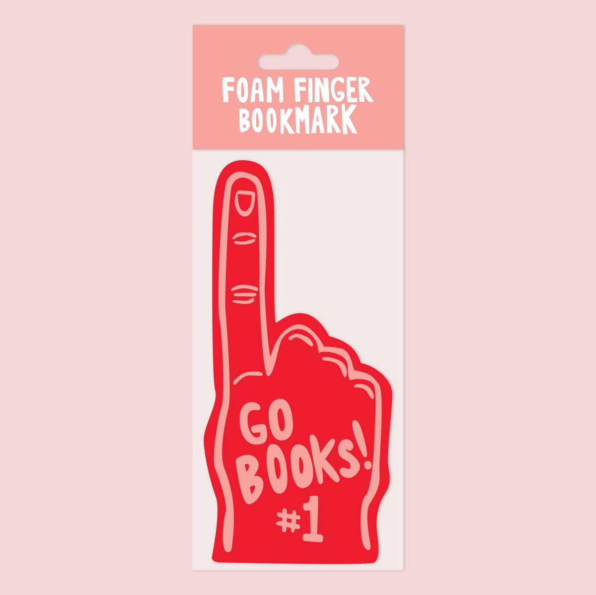 Red foam finger bookmark with &