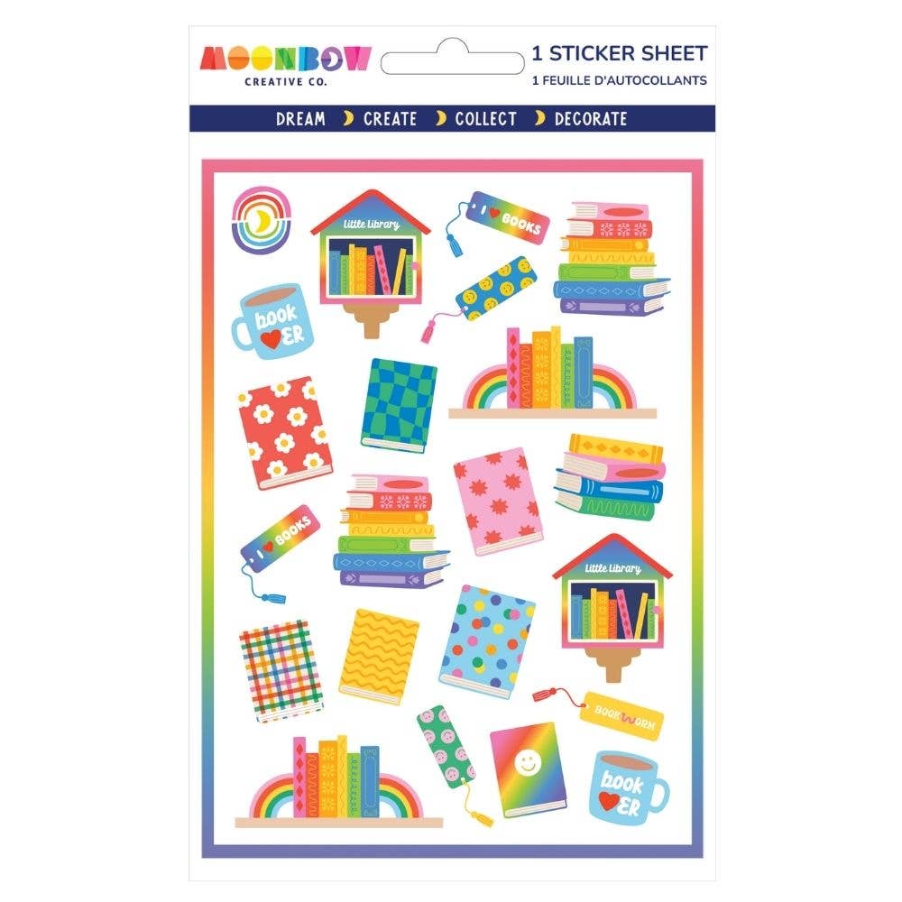 Rainbow Book Club Glossy Sticker Sheet