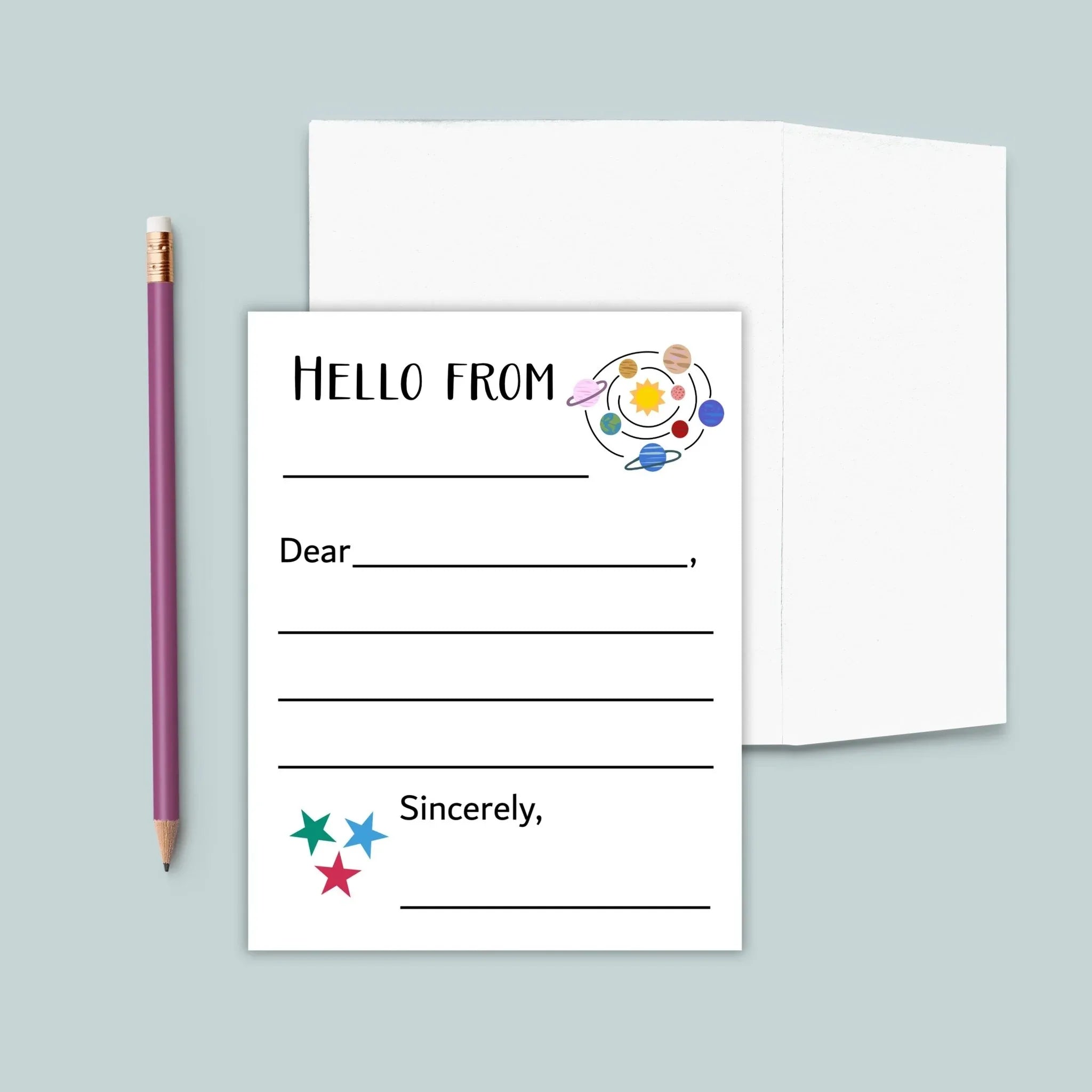 Outer Space - Lined Note Cards - The Note House
