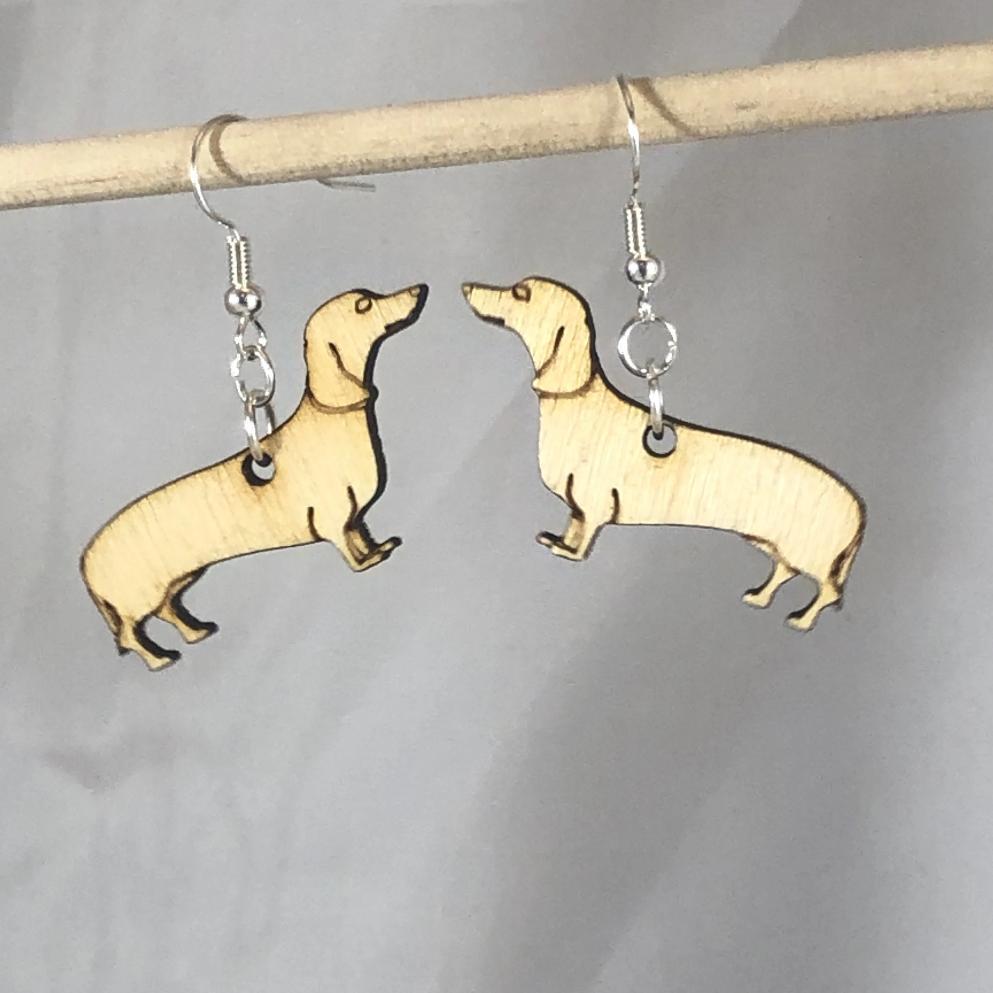 Dachshund "Wiener Dog" Dangle Earrings - - Cate&